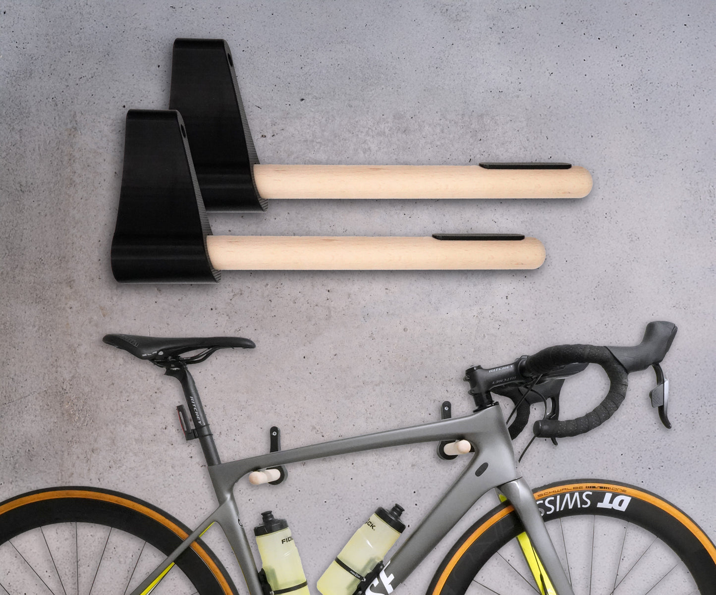 Bike Wall Mount, Minimalistischer Wandhalter für Rennräder | 3D-gedruckter Fahrradhalter für Pain Cave & Wohnzimmer | Bike Wall Mount