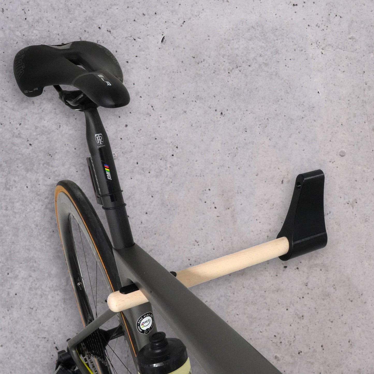 Bike Wall Mount, Minimalistischer Wandhalter für Rennräder | 3D-gedruckter Fahrradhalter für Pain Cave & Wohnzimmer | Bike Wall Mount