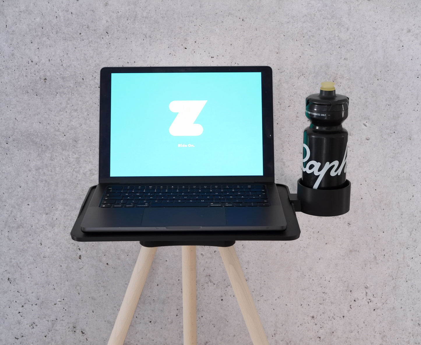 Zwift Bike Trainer Laptop & Tablet Stand inkl. Holzbeine, 3D-Druck Technologie, Perfekt für Zwift, Fahrradfan Geschenk