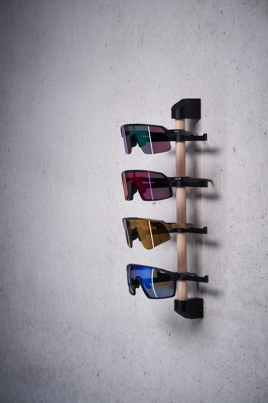 Sunglasses Wall Rack – 3D-Printed Holder for 4 Pairs – Perfect Gift for Cyclists