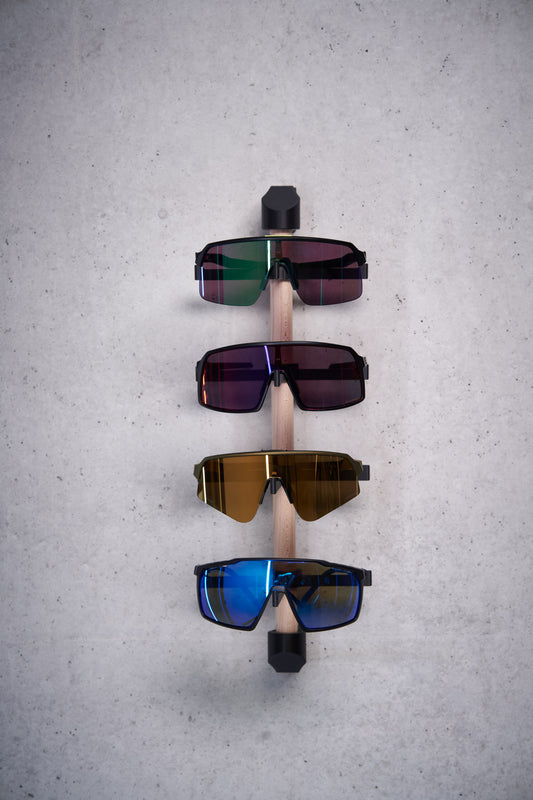 Sunglasses Wall Rack – 3D-Printed Holder for 4 Pairs – Perfect Gift for Cyclists