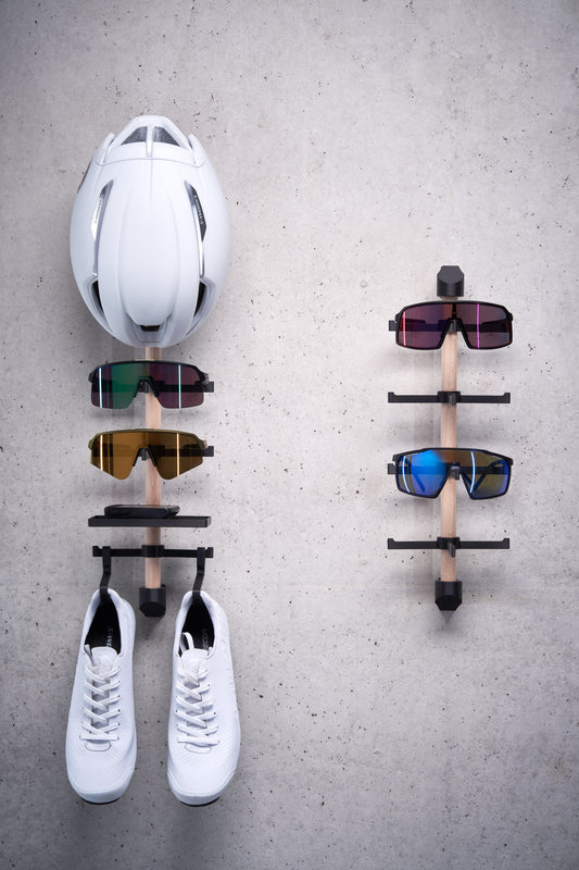 Bike Gear Rack and Glasses Rack - Extra Glasses Holder