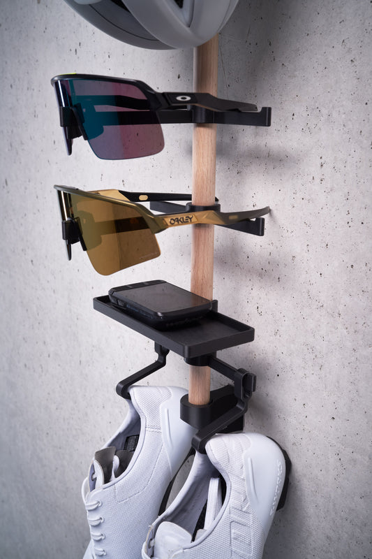 Bike Gear Rack and Glasses Rack - Extra Glasses Holder