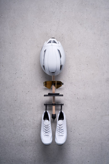 Bike Gear Rack, 3D Printing Technology, Wall Mount for Helmet, Sunglasses, Bike Computer and Shoes, Cyclist Gift