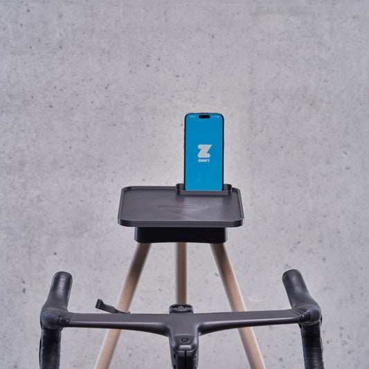 Indoor Trainer Tray incl. wooden legs, 3D printing technology, perfect for Zwift, bike fan gift