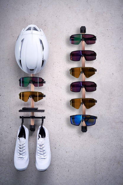 Gear Rack Bundle, 3D-Druck Technologie, Wandhalterung für Helm, Sonnenbrille, Fahrradcomputer und Schuhe, Radfahrer Geschenk