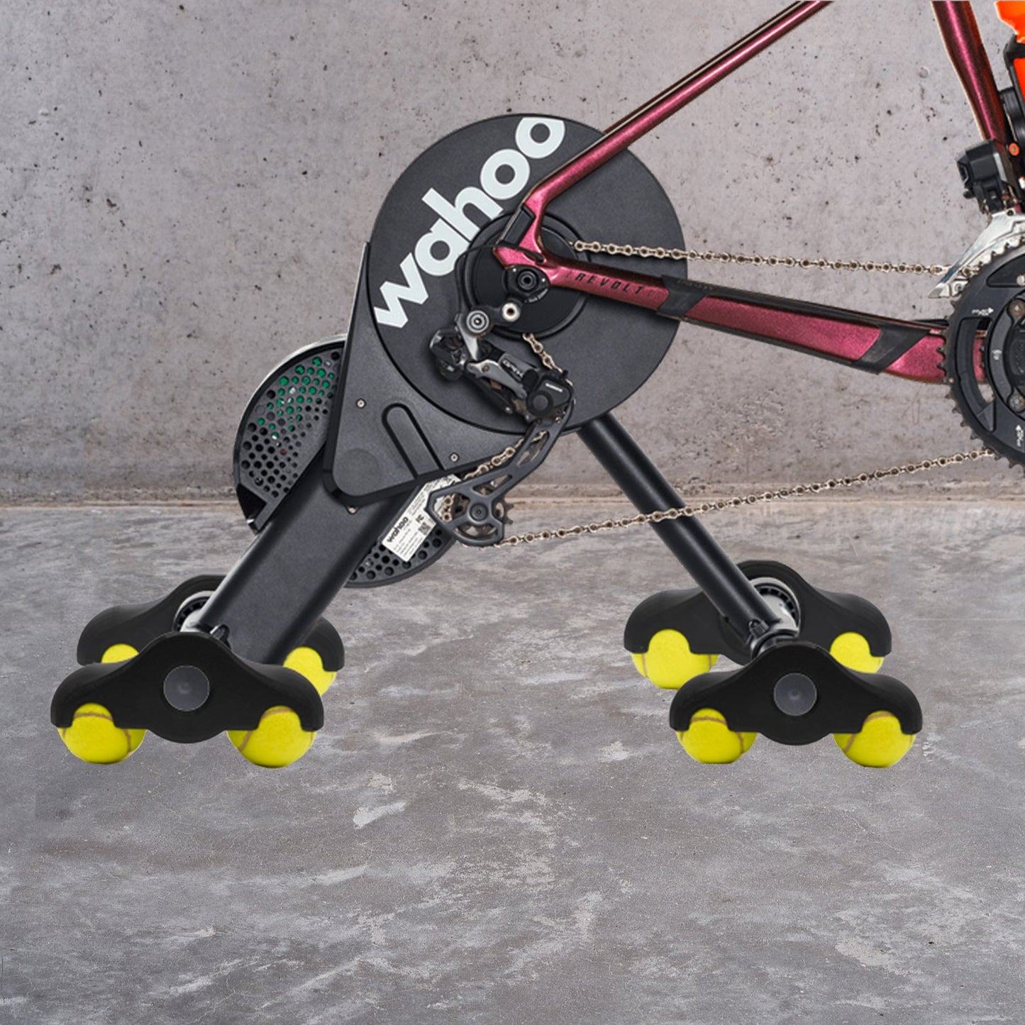 Rocker Plate Feet | Tennis ball feet for Wahoo Kickr Core roller trainer | Accessories for Kickr Core