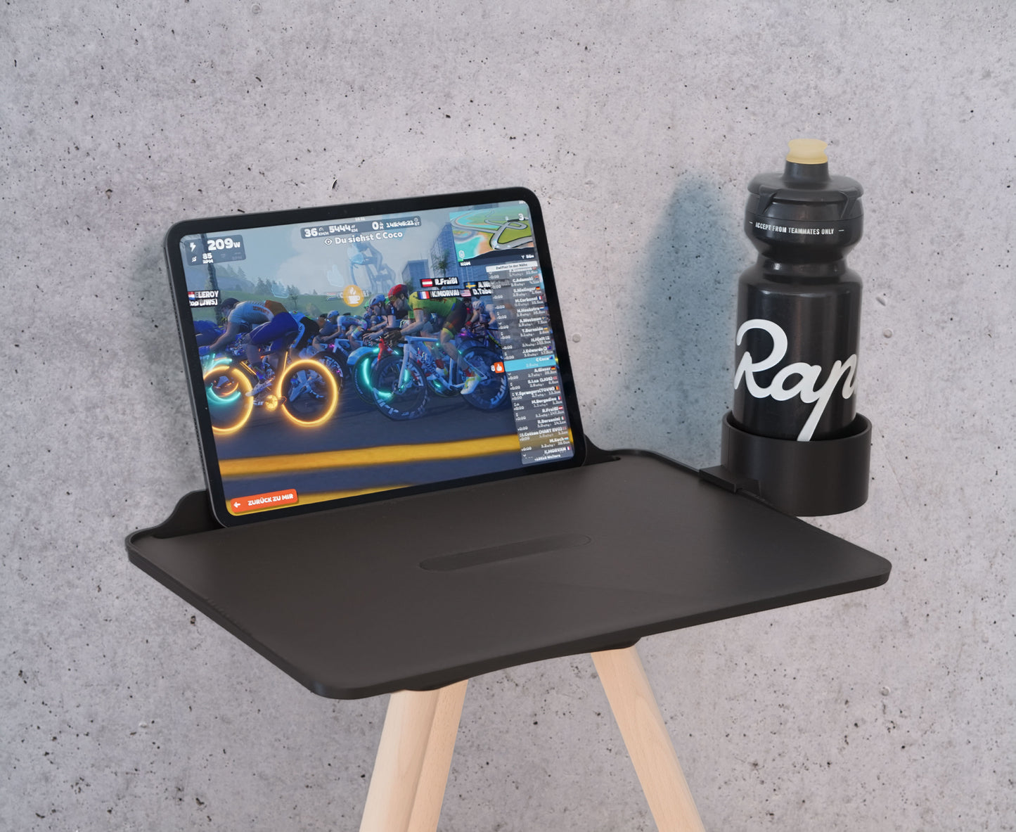 Zwift Bike Trainer Laptop & Tablet Stand inkl. Holzbeine, 3D-Druck Technologie, Perfekt für Zwift, Fahrradfan Geschenk